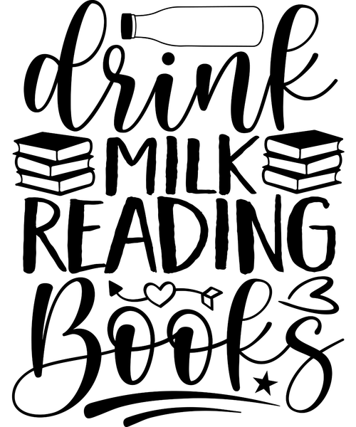 Drink milk reading books-01 Poster Canvas Movie Film Print A0 A1 A2 A3 A4 A5 A6