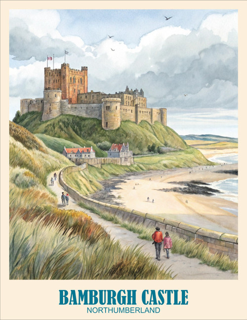 Bamburgh Castle Turistic Poster 4 Poster Canvas Movie Film Print A0 A1 A2 A3 A4