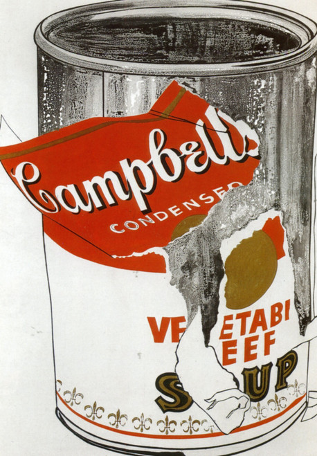 1962 Andy Warhol Big Torn Campbell'soup Can American painting Poster Canvas Movi