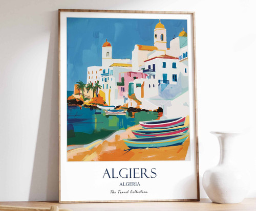 10_Algiers Print, Algiers Travel Poster, Algeria Travel Print, Islamic Decor, Gi