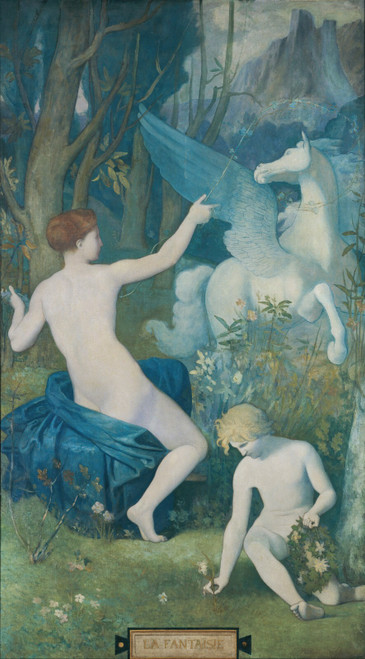 Pierre_Puvis_de_Chavannes_-_Fantasy Poster Canvas Movie Film Print A0 A1 A2 A3 A