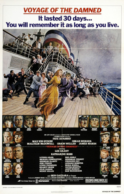 Voyage of the Damned (1976)_2 Poster Canvas Movie Film Print A0 A1 A2 A3 A4 A5 A