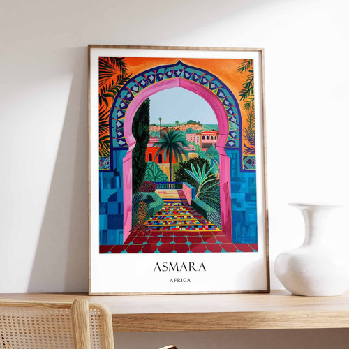 19_Asmara Poster, Eritrea Decor, Eritrea Art, African Wall Art, Africa Travel Po