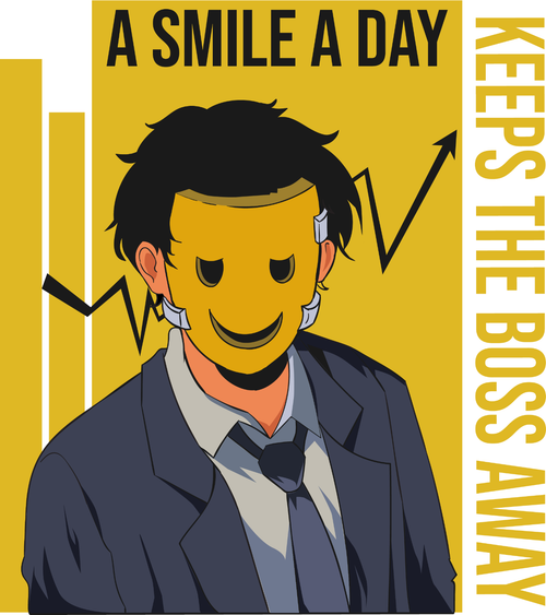 A Smile Day Keeps the Boss Away Fun Gift Poster Canvas Print A0 A1 A2 A3 A4 A5 A