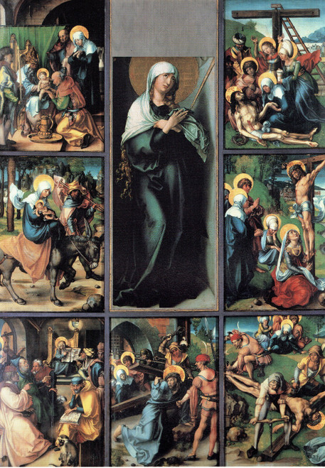 Durer- The Seven sorrows of the Virgin- 1496-7 Poster Canvas Print Art Painting