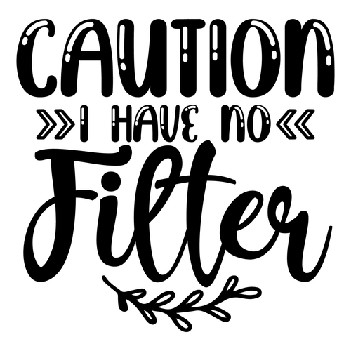 Caution I Have No Filter-01 (27) Poster Canvas Movie Film Print A0 A1 A2 A3 A4 A