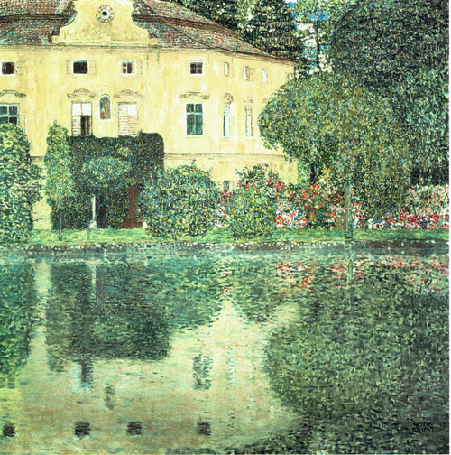 Kammer Castle on the Lake Attersee IV -Klimt 1910 Poster Canvas Movie Film Print