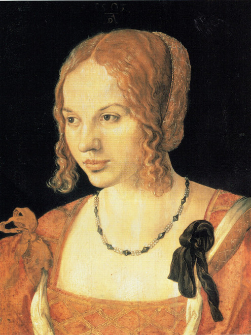 Durer- Portrait of a Young Venetian Woman- 1503 Poster Canvas Print Art Painting