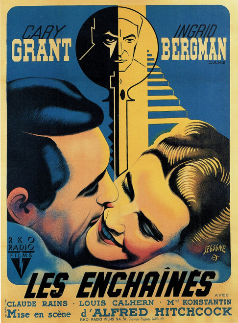 Notorious- French- 1946 Poster Canvas Movie Film Print A0 A1 A2 A3 A4 A5 A6 Art