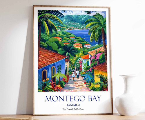 9_Montego Bay Print, Montego Bay Travel Poster, Jamaica Travel Poster, Caribbean