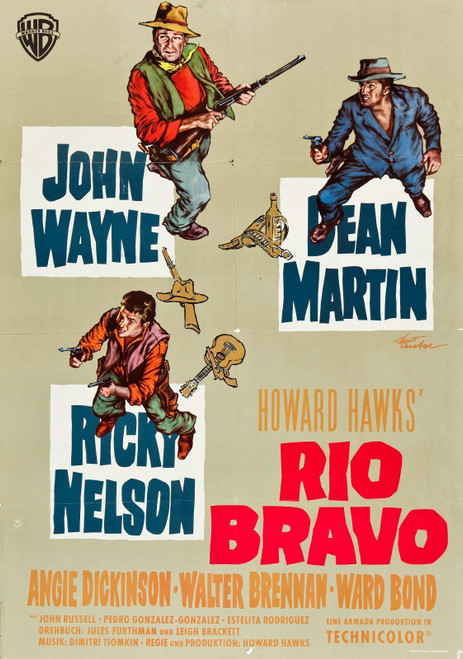 Rio Bravo (1959)_5 Poster Canvas Movie Film Print A0 A1 A2 A3 A4 A5 A6 Art Wall