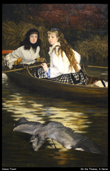 james-tissot---on-the-thames-a-heron--jpb_14878874152_o(1) Poster Canvas Movie F