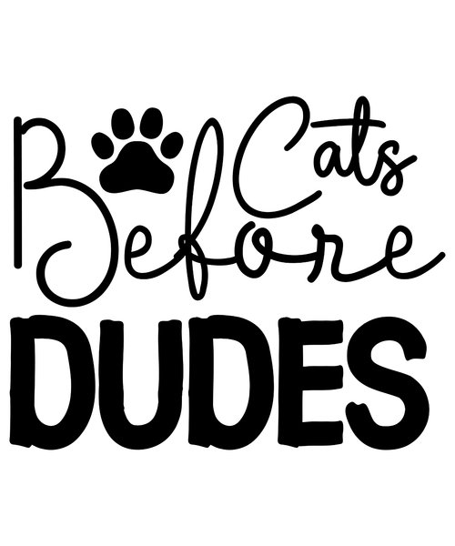 Cats Before Dudes-01 Poster Canvas Movie Film Print A0 A1 A2 A3 A4 A5 A6 Art Wal