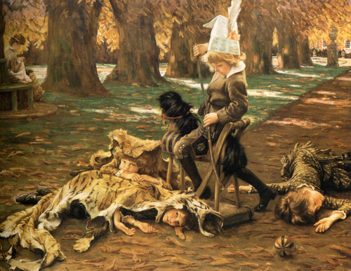 James_Tissot_-_A_Little_Nimrod Poster Canvas Movie Film Print A0 A1 A2 A3 A4 A5