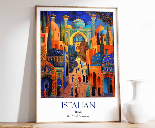 7_Isfahan Print, Isfahan Travel Poster, Middle East Travel Print, Islamic Decor,