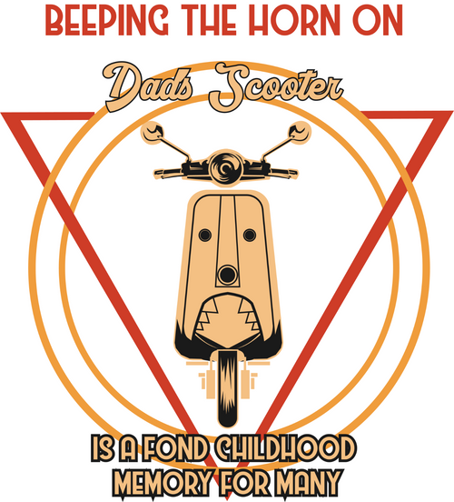 Beeping a Horn on Dads Scooter Poster Canvas Movie Film Print A0 A1 A2 A3 A4 A5