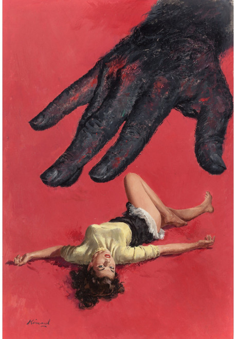 PinUp Girl - LU KIMMEL The Corpse With Sticky Fingers 1952 Poster Canvas Movie F