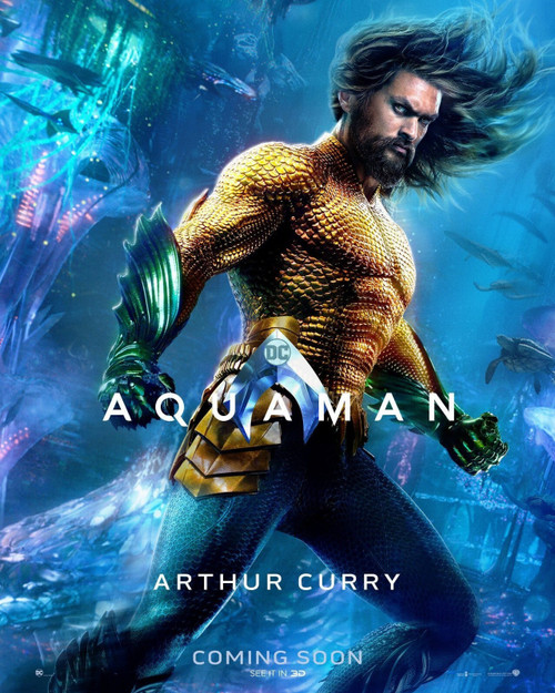 Aquaman (2018)_4 Movie Film Poster Canvas iconic design