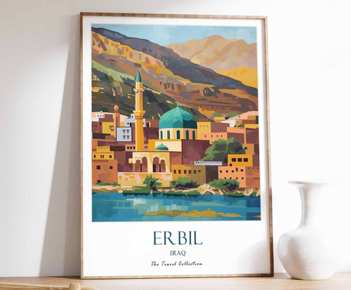 2_Erbil Print, Erbil Travel Poster, Middle East Travel Print, Islamic Decor, Gif