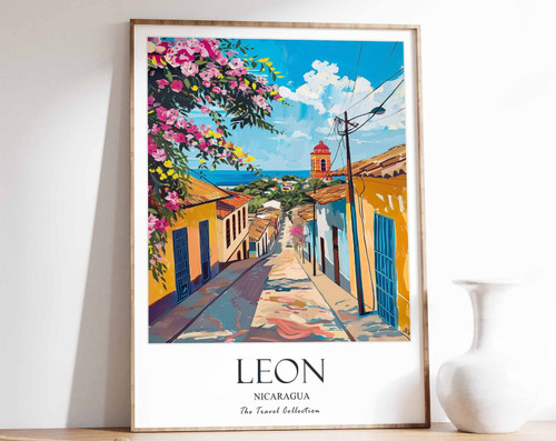 9_Leon Print, Leon Travel Poster, Nicaragua Travel Print, Tropical Decor, Botani