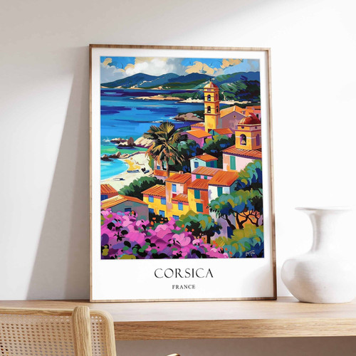 2_Corsica Poster, French Riviera Poster, Mediterranean Poster, Beach Poster, Eur