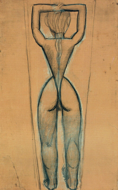 Pablo Picasso - Study for Les Demoiselles d'Avignon Nude with Raised arms from t