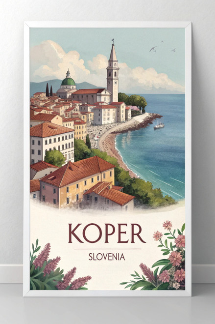 Captivating Koper Slovenia Vintage Travel Poster - Adriatic Coastline Art Print