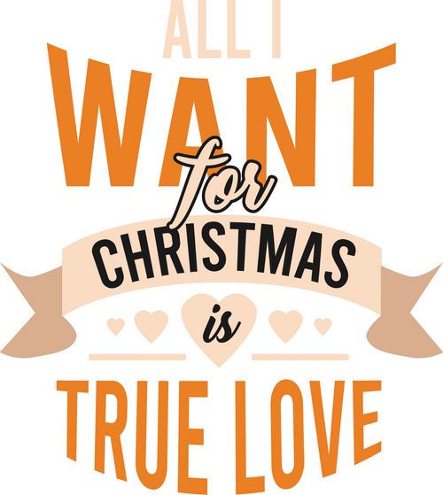 All I Want for Christmas is True Love Fun Gift Poster Canvas Print A0 A1 A2 A3 A