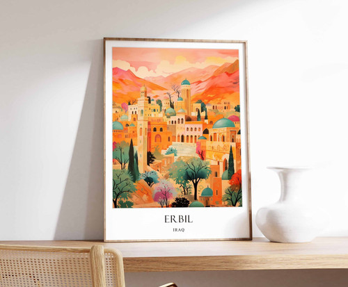 1_Erbil Poster, Iraq Poster, Kurdistan poster, Middle East Poster, Ancient City