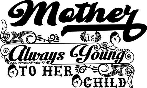 Mother is always young to her child Poster Canvas Movie Film Print A0 A1 A2 A3 A