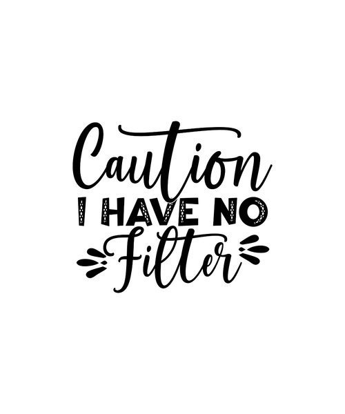 Caution I Have No Filter-01 (7) Poster Canvas Movie Film Print A0 A1 A2 A3 A4 A5