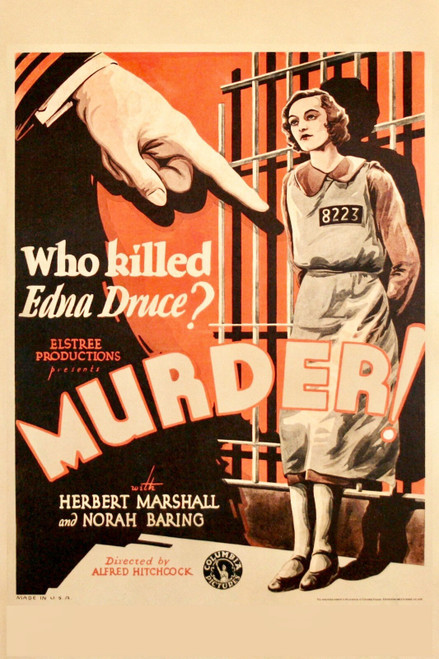Murder! (1930)_0 Poster Canvas Movie Film Print A0 A1 A2 A3 A4 A5 A6 Art Wall De