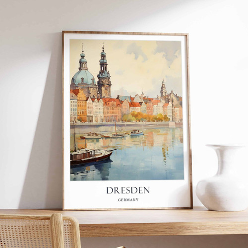 1_Dresden Poster, Germany Poster, Saxon Poster, European Poster, Dresden Travel