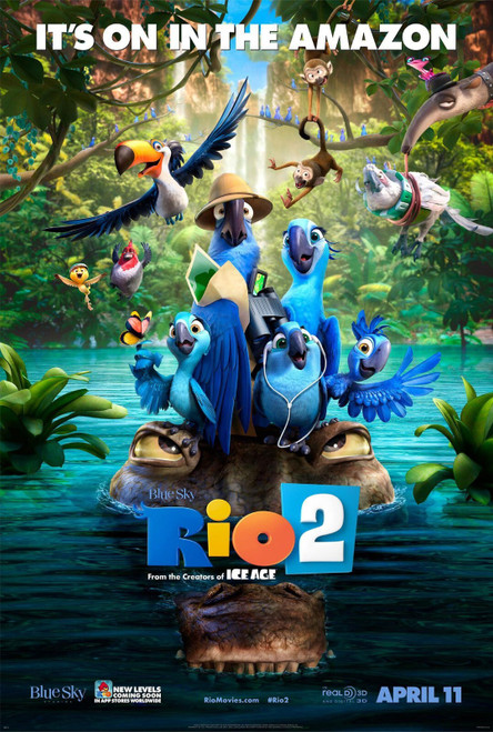 Rio 2 (2014)_6 Poster Canvas Movie Film Print A0 A1 A2 A3 A4 A5 A6 Art Wall Deco