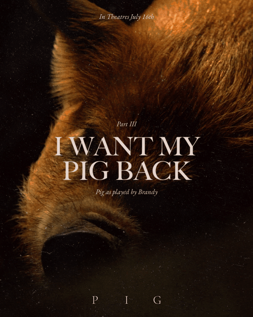 PIG (2021) 2 Poster Canvas Movie Film Print A0 A1 A2 A3 A4 A5 A6 Art Wall Decora
