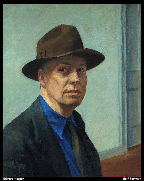 edward-hopper---self-portrait_11012648715_o(1) Poster Canvas Print Art Painting