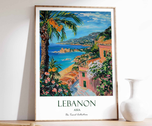 1_Lebanon Print, Lebanon Travel Poster, Middle East Travel Print, Islamic Decor,