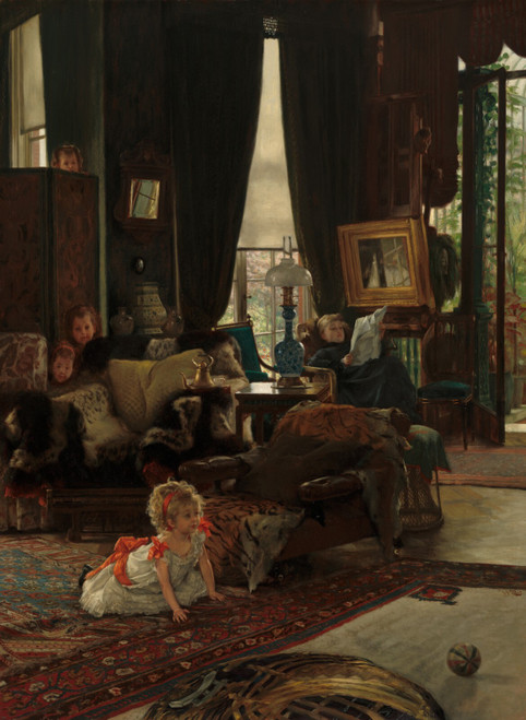 James_Tissot_-_Hide_and_Seek Poster Canvas Movie Film Print A0 A1 A2 A3 A4 A5 A6
