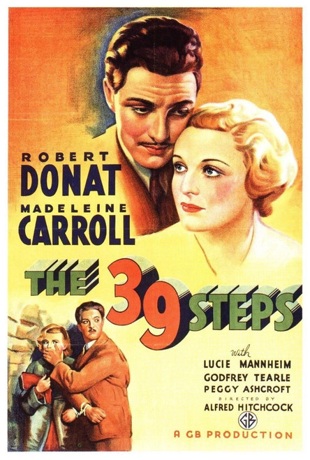 The 39 Steps (1935)_1 Poster Canvas Movie Film Print A0 A1 A2 A3 A4 A5 A6 Art Wa