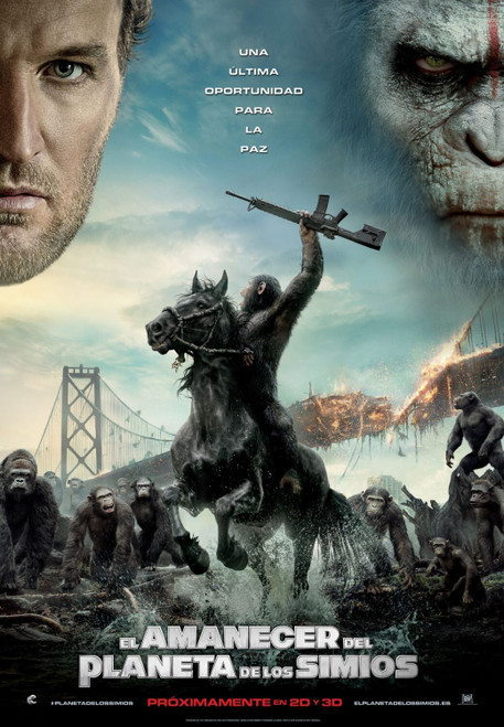 Dawn of the Planet of the Apes (2014)_7 Movie Film Poster Canvas iconic design