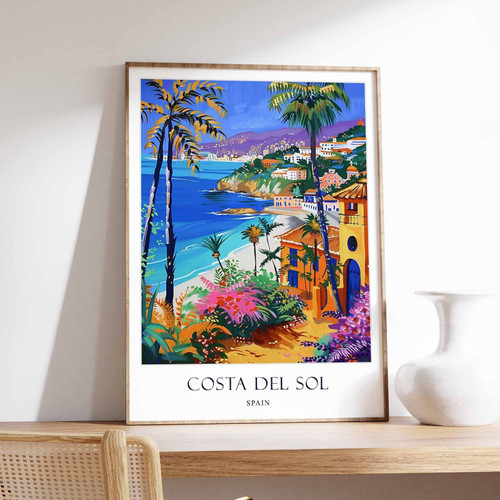3_Costa Del Sol Poster, Spain Poster, Andalusia Poster, Mediterranean Poster, Eu
