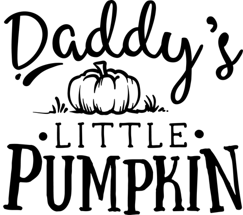 Daddys little pumpkin black Custom Made Poster Canvas Print A0 A1 A2 A3 A4 A5 A6