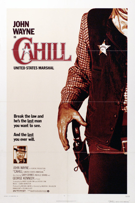 Cahill U.S. Marshal (1973)_1 Movie Film Poster Canvas iconic design
