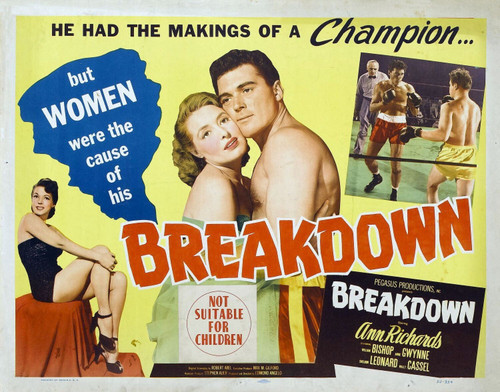Breakdown (1952)_2 Movie Film Poster Canvas iconic design