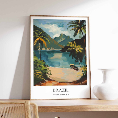 7_Brazil Poster, Home Decor, Travel Art, South American Wall Art, South America
