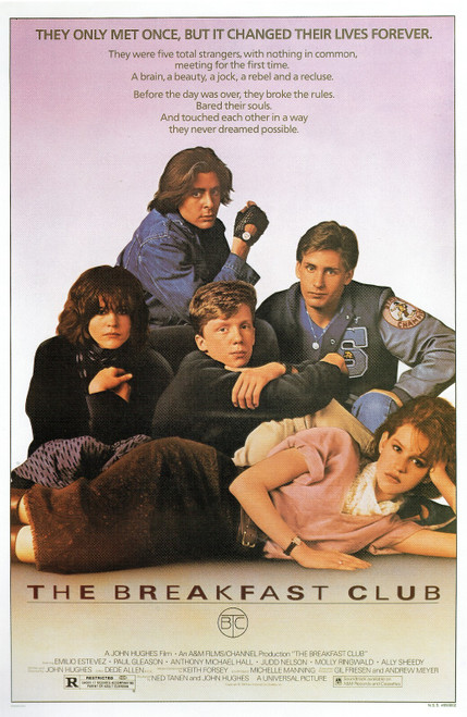 The Breakfast Club -Us 1985 Poster Canvas Movie Film Print A0 A1 A2 A3 A4 A5 A6