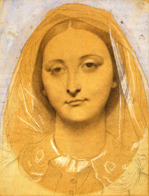 Ingres_Mademoiselle_Mary_de_Borderieux Poster Canvas Movie Film Print A0 A1 A2 A