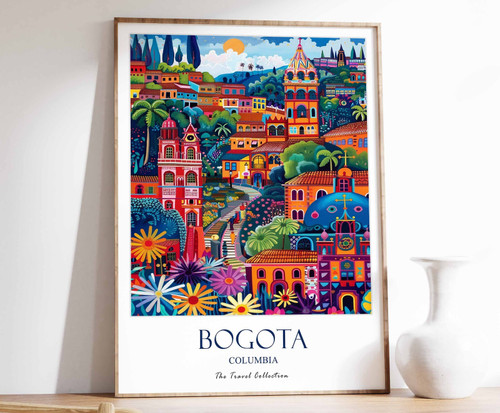 7_Bogota Print, Bogota Travel Poster, Colombian Travel Print, Tropical Decor, Bo