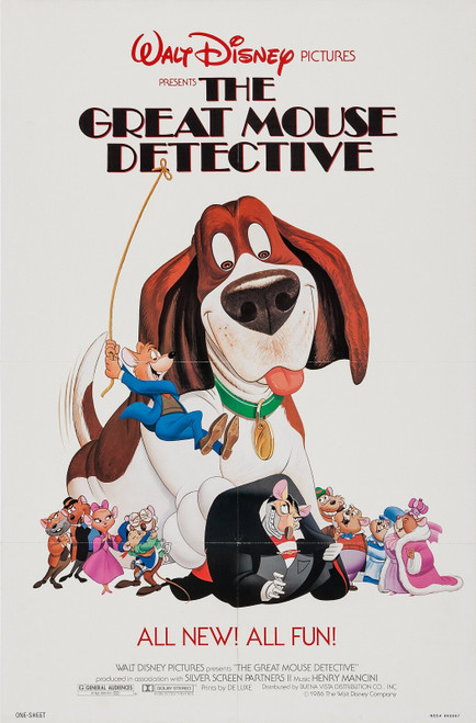 The Great Mouse Detective (1986)_1 Poster Canvas Movie Film Print A0 A1 A2 A3 A4