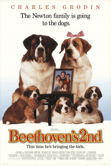 Beethoven_s 2nd (1993)_1 Movie Film Poster Canvas iconic design Beethoven_s 2nd (1993)_1 Movie Film Poster Canvas iconic design